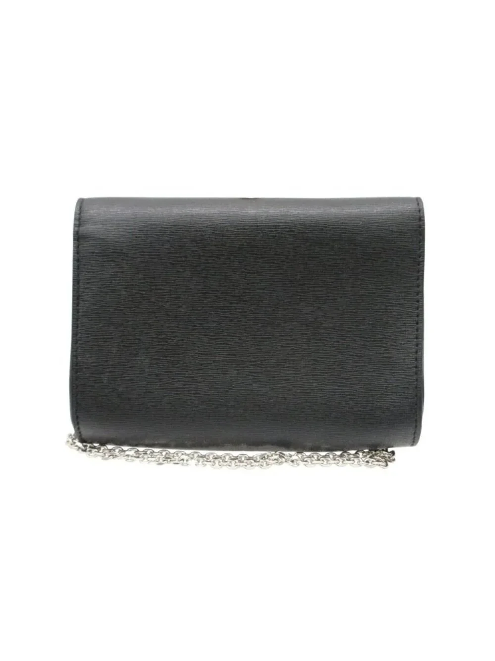 Fendi Shoulder Bag Vitello Elite Leather Monster Star Clutch Chain Black